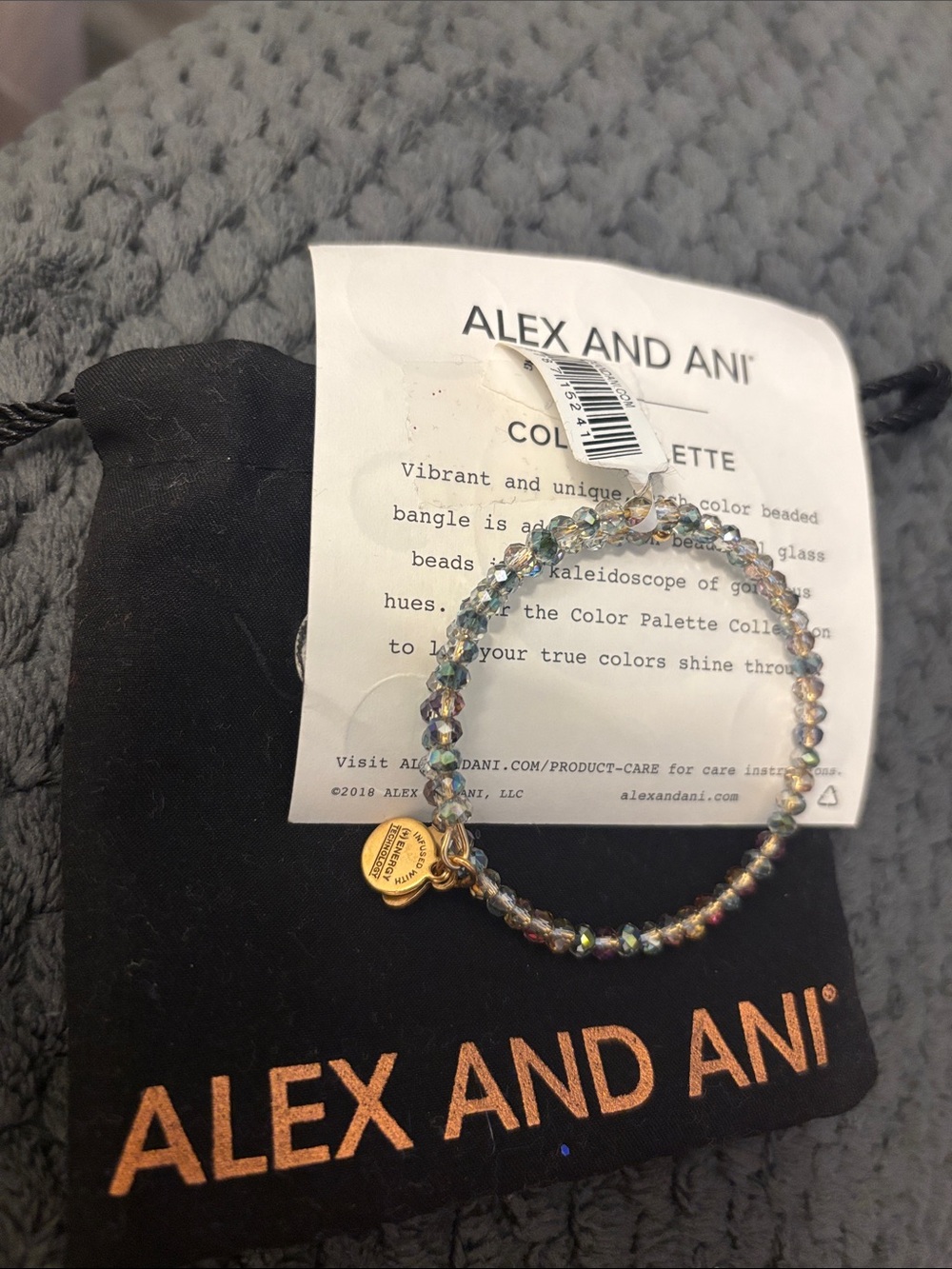 Alex and Ani Iridescent Crystal Bead Bangle - Multicolor Sparkle